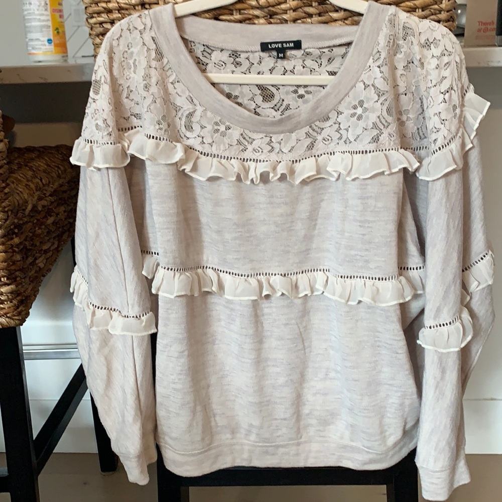 Love Sam ruffled women’s top
